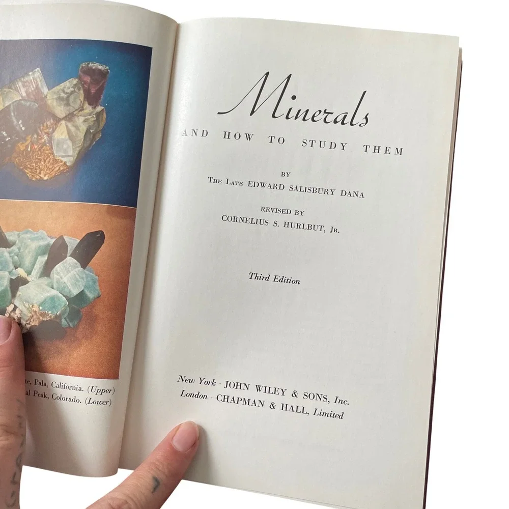 Minerals and‎ How to Study Them 3rd Edition Hardcover Book Edward Salisbury Dana
